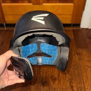 Black Easton baseball helmet